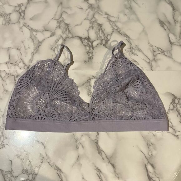 COMMANDO Butter + Lace Bralette, Size: XL Color: Wisteria - Picture 4 of 7